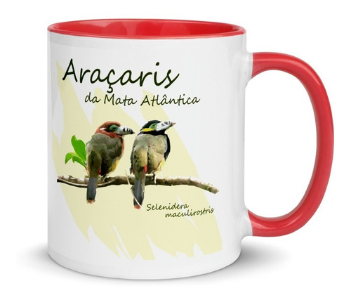 Imagem 3 de 7 de Caneca Personalizada Aves De Ubatuba (araçaris)