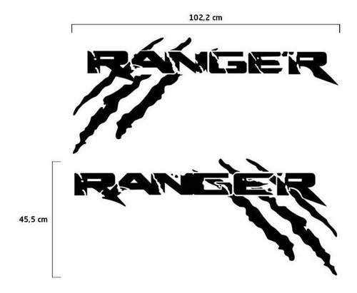 Imagem 4 de 4 de Kit Adesivo Ford Ranger Raptor Faixa Lateral