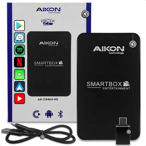 comprar Streaming Car Android Box Aikon Carplay \u002Ffio Android13 64gb