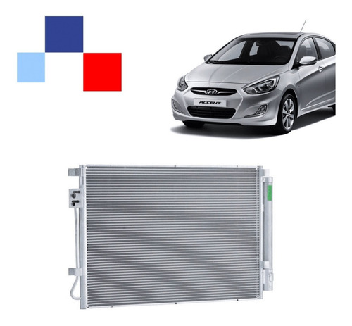 Radiador Condensador Aire Acondicionado Hyundai Accent Rb