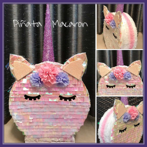 Mini Piñata Macaron Unicornio