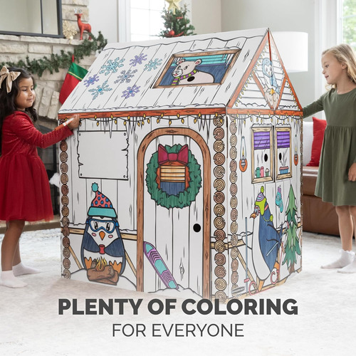 Bankers Box At Play Color In Winter Cottage Playhouse, Casa