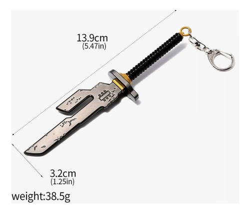 Llavero Metalico Espada Toji Fushiguro Jujutsu Kaisen