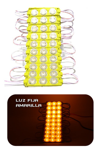 Modulo Regleta Led 5050 Lupa Luz Amarilla 12v Universal 