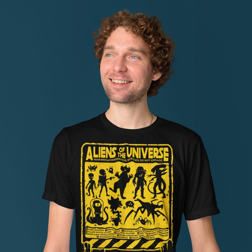 Camiseta Cine Clasico Aliens Del Universo