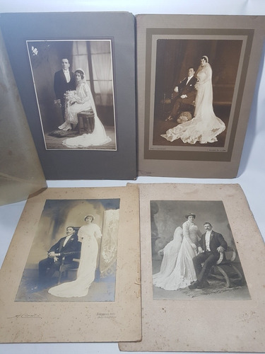 Imagen 2 de 6 de Antiguas Fotos Estudio Novias Casamiento 1900 Lote Mag 57599
