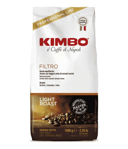 Café Kimbo Espresso Italiano Filtro 1 Kg Grano Molido