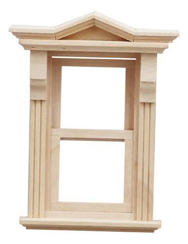 1: 12 Muebles De Casa De Muñecas Con Ventana De Madera,
