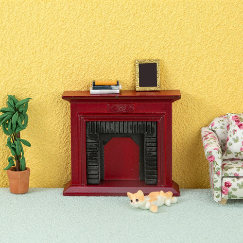 Nuevo 1/12 Mini Chimenea Diy Escena En Miniatura Modelo