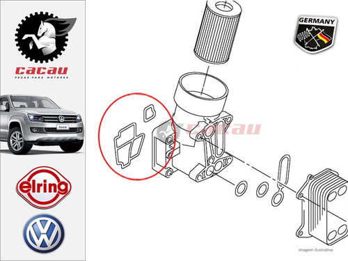 Imagem 2 de 3 de Junta Suporte Filtro Oleo Amarok Diesel 03l198441 235.920