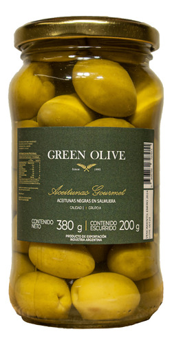 Aceitunas Verdes N°000 En Salmuera Green Olive 200 G