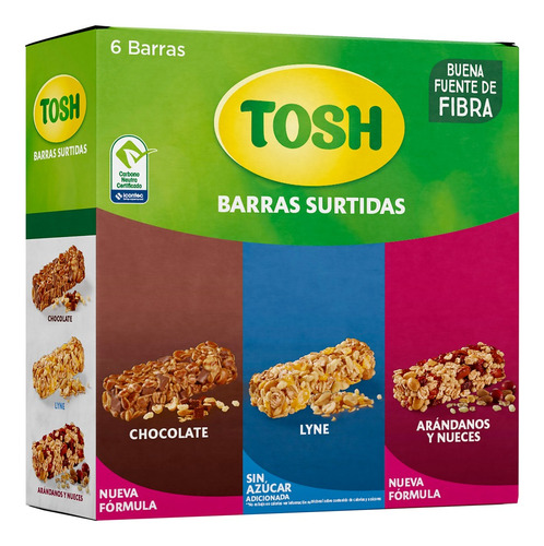 Barra Cereal Tosh Surtidas 23 Gr 6 Unidades