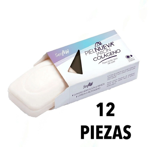 (12 Piezas) Jabón De Colágeno Hidrolizado