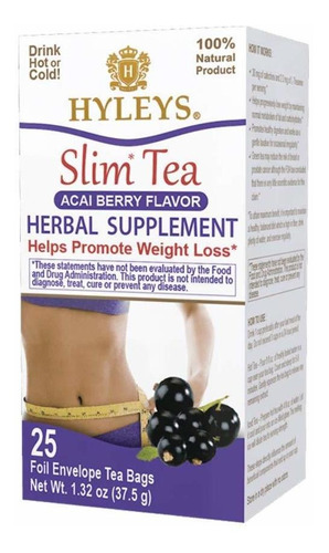 Hyleys Slim Tea Acai Berry   Bolsitas De Té Sin Omg, S...