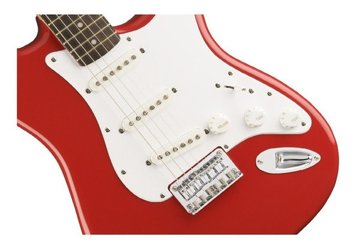 Imagen 4 de 5 de Guitarra eléctrica Squier by Fender Bullet Stratocaster HT de álamo fiesta red brillante con diapasón de laurel indio