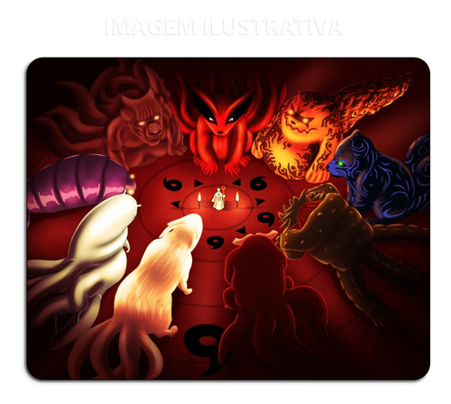 Imagem 1 de 3 de Mouse Pad Personalizado - Naruto Bijuus