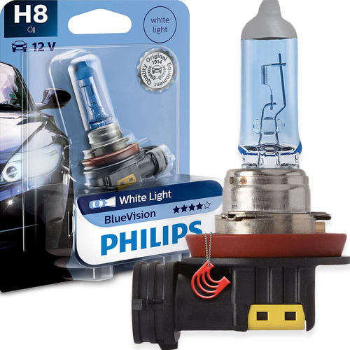 Lâmpada Super Branca Philips Blue Vision H8 4000k 35w (unit)