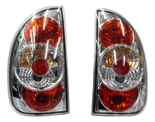 Focos Traseros Para Corsa 5p Pick Up Sw 94-00 Fondo Cromado