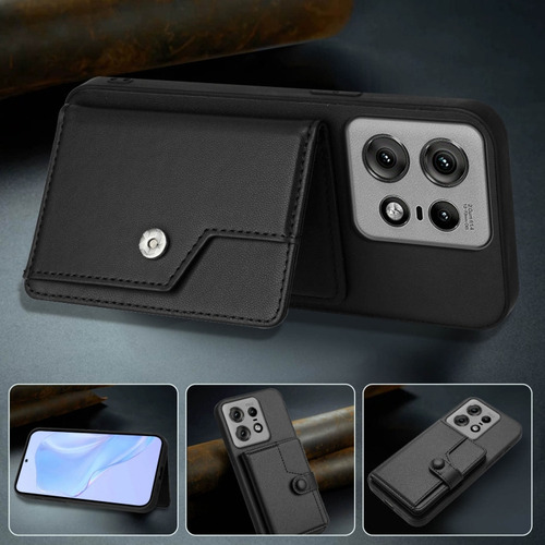 Compatible Funda Rfid Con Bolsa De Tarjetas For Motorola Edge 50 Pro P