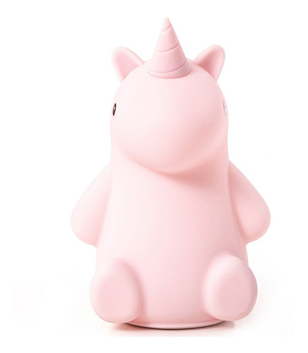 Lampara Velador Infantil Unicornio Led Luz Rgb Usb Silicona