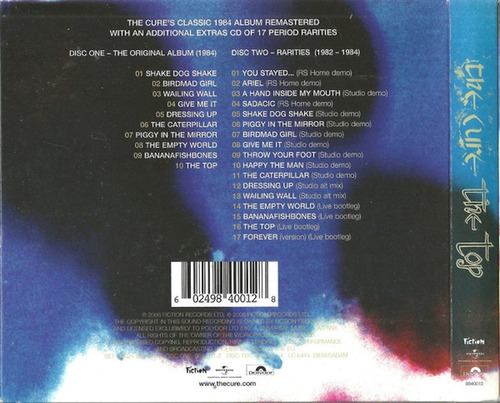 The Cure The Top 2cd Deluxe Edition