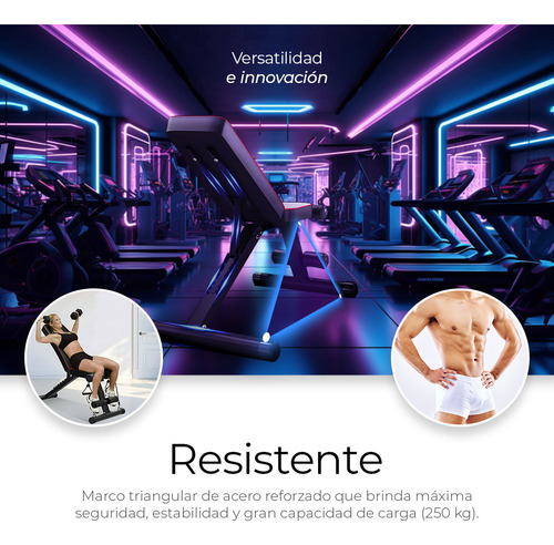 Banco De Ejercicio Fitness Multiposiciones Ligas Abdominales