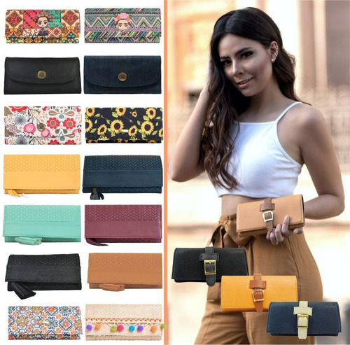 Cartera De Dama Mod13lila Monederos Mayoreo Bolsos Color Lila