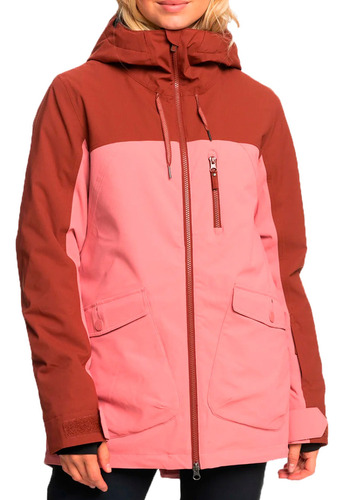 Campera Roxy Snow Mujer Stated Rosa-terracota Blw
