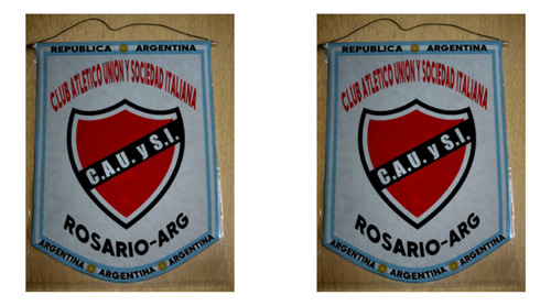 Banderin Chico 13cm Union Sociedad Italiana Rosario