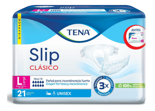 Pañal Tena Slip Clasico Lpaquete X 21 - Und A $3062