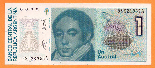 Billete 1 Austral, Bottero 2802, Año 1986 Sc