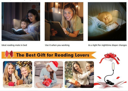 Lampara Led De Escritorio Util Recargable Flexible Con Clip