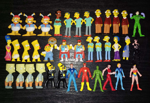 Muñequitos Jack Simpsons Y Super Heroes Precio X 3 Unidades