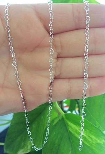 Colar E Pulseira De Corações Folheadas A Prata