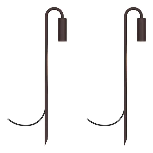 FLORECORD Paquete De 2 Postes De Luz De Metal Ajustables Para Exteriores, Resistentes De 10 Pies, Soporte De Iluminación Para Colgar Luces LED Para Exteriores, Accesorios De Patio, Jardín, Boda