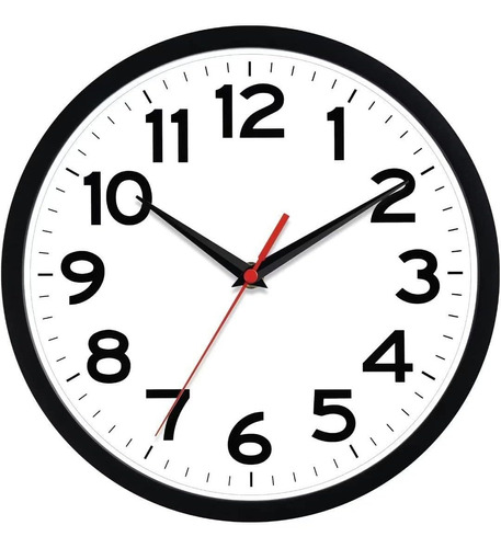 Reloj De Pared Akcisot Moderno , Silencioso, Color Negro