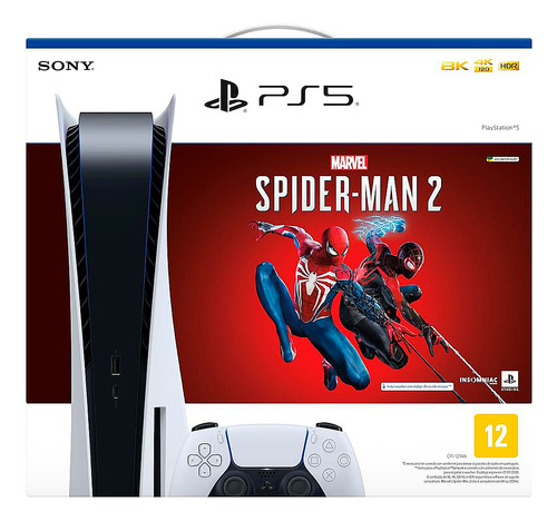 Sony PlayStation 5 CFI-1214A 825GB Marvel's Spider-Man 2 color  blanco y negro 2023