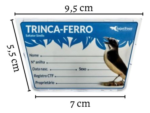 Placa De Identificação Trinca Ferro Com 6 Unidades