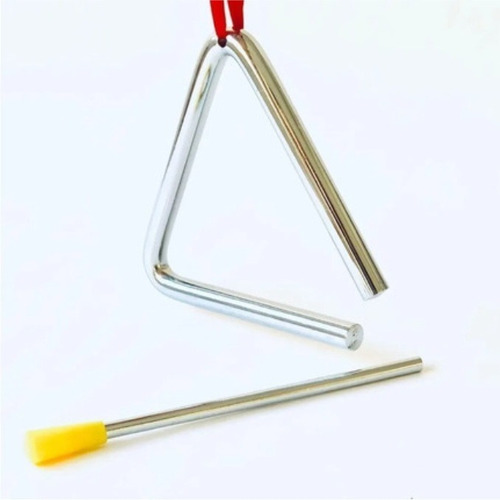 Triángulo Metálico Instrumento Musical Niños Percusión +4