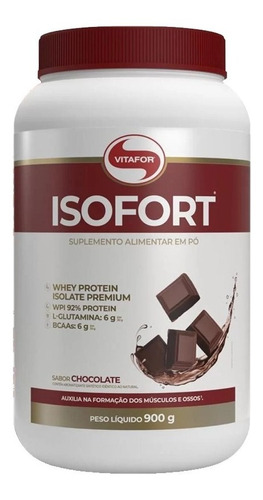 Isofort Sabor Chocolate Em Pote De 900g Vitafor