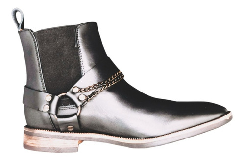 Chelsea Boots Rock Star Hecho A Mano, 100% Piel.