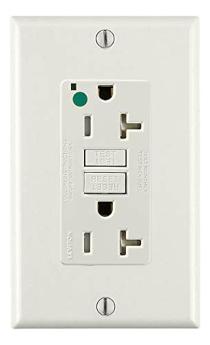 Leviton 072-gftr2-hgw Contacto Dúplex Gfci Con Placa Color Blanco