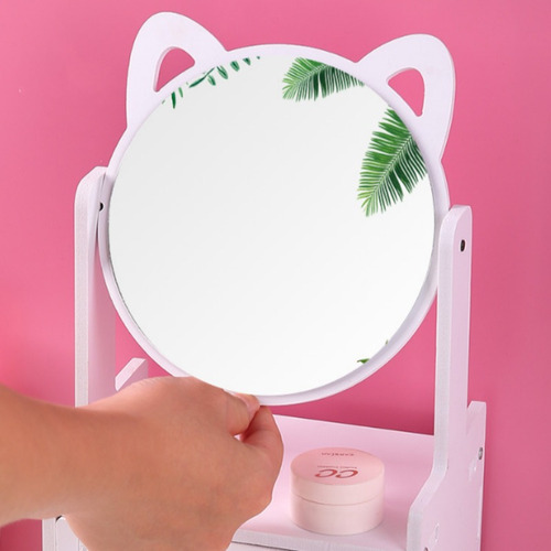 Caja De Almacenamiento De Cosméticos Multifuncional + Espejo