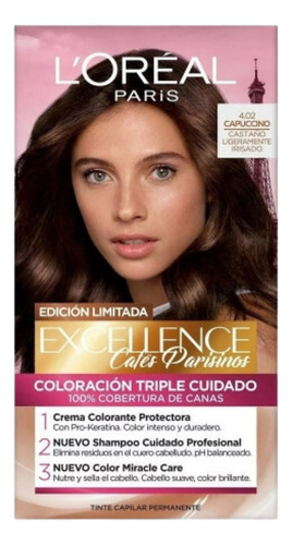 Tinte Para Cabello L'oréal Imédia Excellence Capuccino 4.02 Tono Sin tono