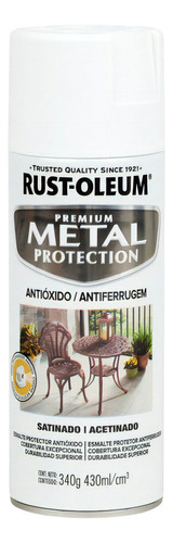 Pintura Aerosol Antióxido Metal Protection 340 Gr Rust Oleum Color Blanco Satinado