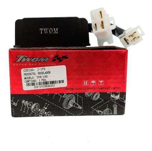 Regulador Gy6 Scooter 150cc 6 Cables