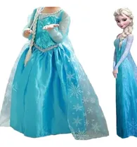 Comprar Disfraz Frozen Elsa Vestido Niña  Halloween Navidad Genieka