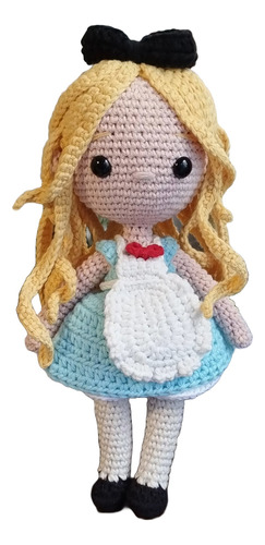 Amigurumi Alicia Disney - Crochet  100% Algodón Lavable 