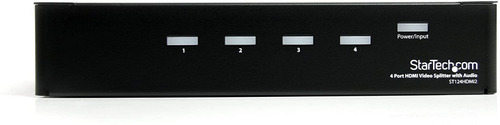 Imagen 3 de 5 de Startech St124hdmi2 Divisor Hdmi De 4 Ptos Con Amplificador
