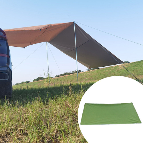 _ Tenda Lateral De Carro Portátil Verde Do 300x200cm.